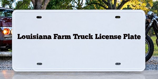 Louisiana Farm Truck License Plate