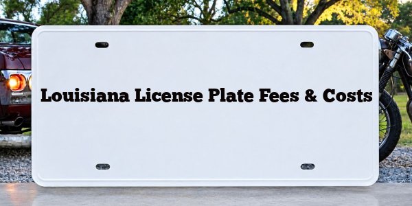 Louisiana License Plate Fees & Costs